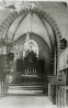 Vaade pikihoonele altari suunas 1924. aastal. Kooriruum ning võidukaar on kaunistatud kvaadermaalinguga.. Foto: Thomson