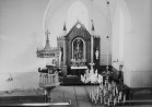 Vaade altarile ja kantslile.. Autor: L. Vellema. Aasta: 1978