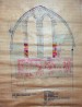 Valjala kiriku koori põhjaseina seisund pärast 1973.a.teostatud töid. M 1:20. Foto: Muinsuskaitseameti vallasmälestiste osakonna arhiiv