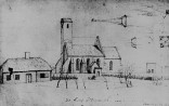 Katus põles 1831, tirn 1833, ehitati 168 jala kõrgune torn, 1885-1886 kiriku pikendamine. Autor: Walther, C.S. Aasta: 1845