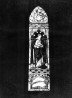 Rapla rajoon, Juuru kirik vitraaž aken altarist vasemal (Johannes), klaasimaal, tinaraamid 19 sajand . Autor: Avo Sillasoo. Aasta: 1978. #N2494