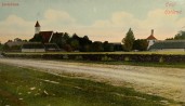 Postkaart vaatega Jõelähtme kirikule enne 1910. aasta tulekahju.. Foto: Ajaloomuuseumi fotoarhiiv, säilik F-15348.