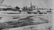 Lüganuse-Roodu jõgi talvel Lüganuse kiriku ja leeritoa taga. „Tallinna Kaja“ No 33, 22.(4) VIII 1915 lk 520. Aasta: 1915