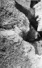Vaade sondaažile nr.3 lõunaseina läänepoolseima kontraforsi idanurgas. Autor: K.Aluve. Aasta: 1959