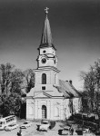 Võru Katariina kirik. Vaade läänefassaadile.. Autor: M. Pakler. . Aasta: 19/09/1985. #7517