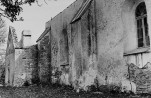 Vaade kiriku põhjaseinale ja käärkambrile pärast põlemist.. Autor: R.Valdre. Aasta: 1968. #10