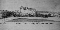 Padise klooster 1795.a. läänest vaadatuna.. Autor: E. Selleke (repro). Aasta: ca 1930. #17811