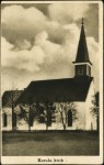 Karula kirikut kujutav postkaart 1920.-30. aastatest. . Foto: VaMF62_1, muis.ee