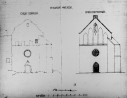 Haapsalu Toomkiriku projekteeritud ja olemasoleva lneseina joonis. . Foto: joonis 1887.a. Muinsuskaitseameti arhiiv, silik A-533